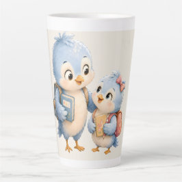 Taza de café Latte Hermanos Pájaro Azul