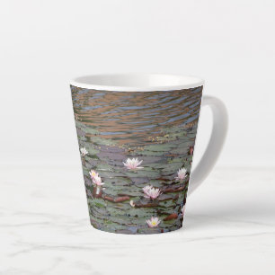 Taza De Café Latte Hermosa agua Lilies Latte Mug