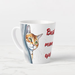 Taza De Café Latte Hermosa colección popular de gatos color agua dulc