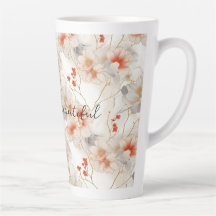 Hermosa Feminine Peach Red White Floral