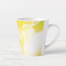 Taza De Café Latte Hermosa flor amarilla Imprimir latte