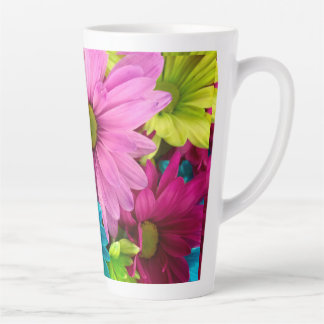Taza De Café Latte Hermosa flor brillante Latte Mug