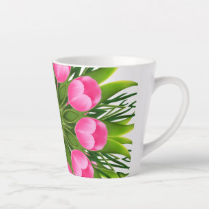 Taza De Café Latte Hermosa Flor Mandala Design-79358