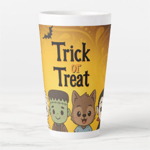 Taza De Café Latte Hermosa, Frankenstein, Drácula, lobo