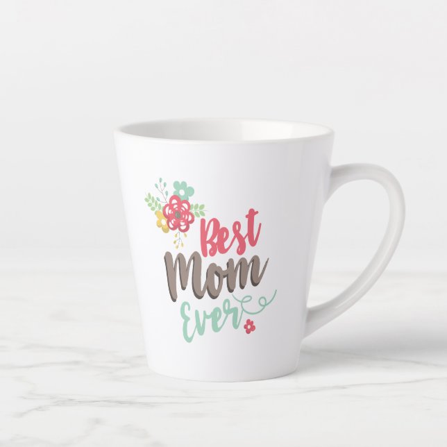 Taza De Café Latte Hermosa mejor mamá de todos (Derecha)