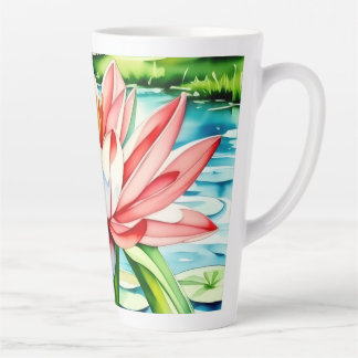 Taza De Café Latte Hermosa mugre de lirio latente