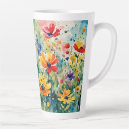 Taza De Café Latte Hermosas flores y Rosas