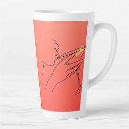 Taza De Café Latte Hermosas líneas Cosmopolitan Latte Mug