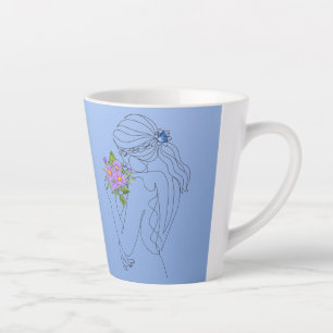 Taza De Café Latte Hermosas líneas Septiembre Latte Mug