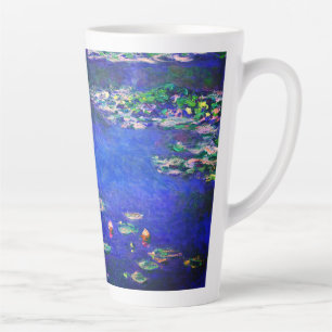 Taza De Café Latte Hermosas Lirios de Agua Vintage por Claude Monet