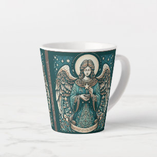 Taza De Café Latte Hermoso Ángel Debajo de las estrellas