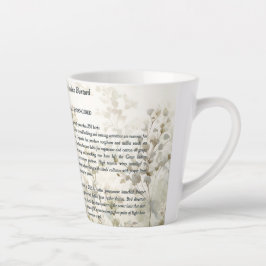 Taza De Café Latte Hermoso ave bustaza india grande pintada a mano