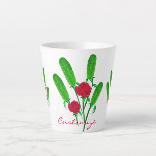 Taza De Café Latte Hermoso Bouquet de Pollo con Rosas Thunder_Cove