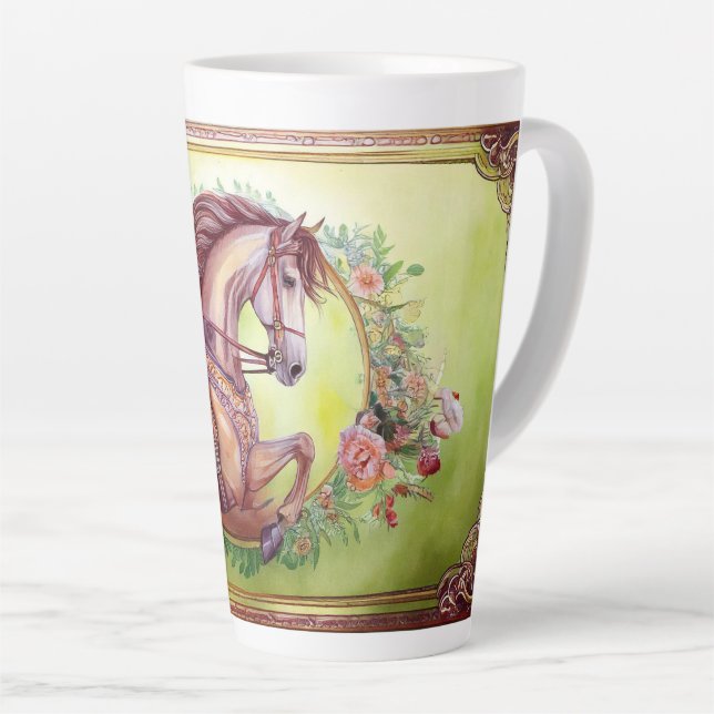 Taza De Café Latte Hermoso caballo (Ángulo derecho)