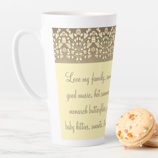 Taza De Café Latte Hermoso diseñador Inspirador (In situ)