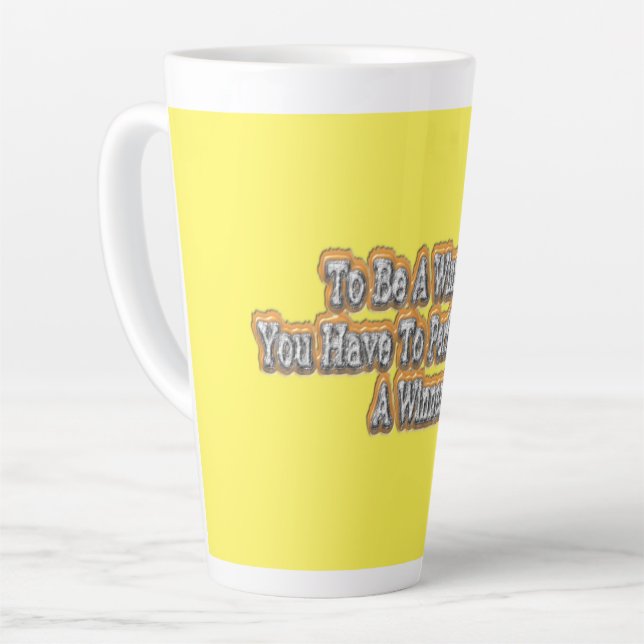 Taza De Café Latte ¡Hermoso Diseño De La Cita "Ser Ganador"! T-S (Ángulo izquierdo)