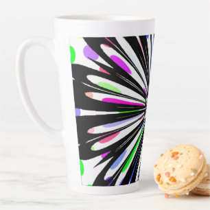 Taza De Café Latte hermoso diseño de mandala floral