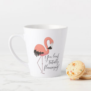 Taza De Café Latte Hermoso Flamenco Rosa Pareces Totalmente Flamante