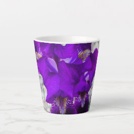 Taza De Café Latte Hermoso iris morado