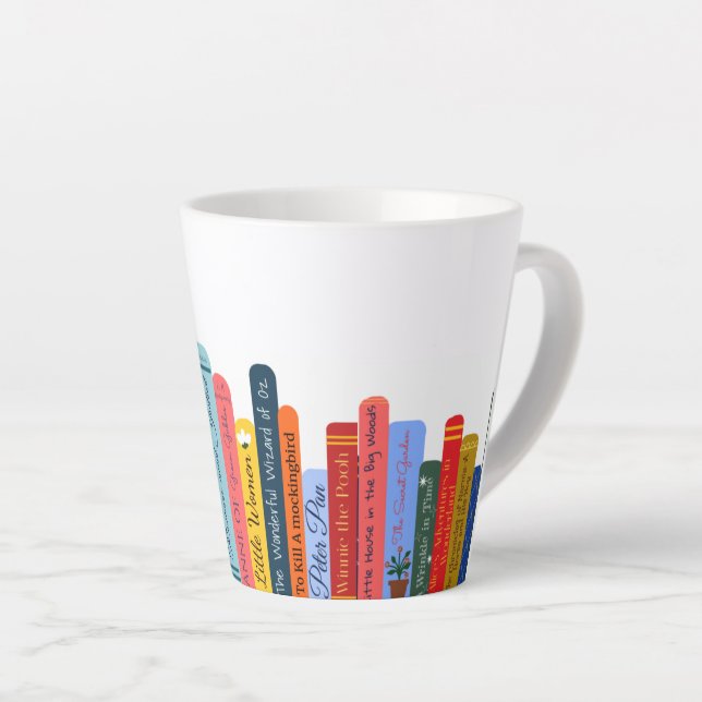 Taza De Café Latte Hermoso libro (Ángulo derecho)
