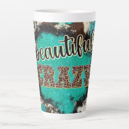 Taza De Café Latte Hermoso Loco - Motivo del Suroeste