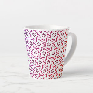 Taza De Café Latte Hermoso patrón latte sin costuras lindo