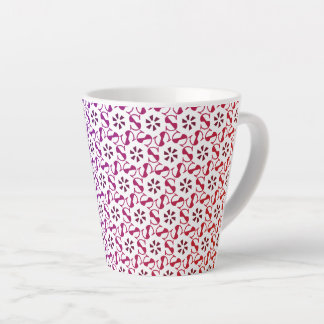 Taza De Café Latte Hermoso patrón latte sin costuras lindo