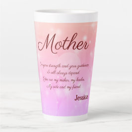 Taza De Café Latte Hermoso poema materno personalizado