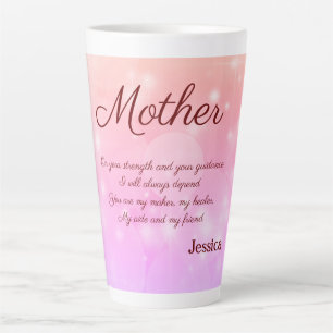 Taza De Café Latte Hermoso poema materno personalizado