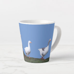 Taza De Café Latte Hermoso Polvo Geés. Blue Latte Mug