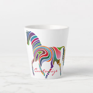 Taza De Café Latte Hermoso Thunder_Cove color arcoiris