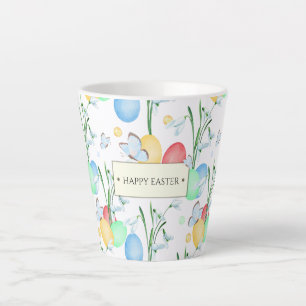 Taza De Café Latte Hermoso y elegante Patrón de Pascua