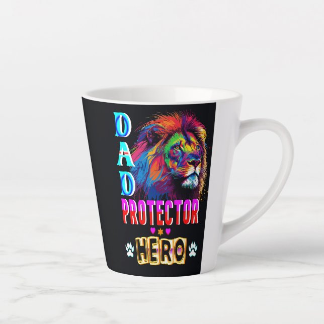 Taza De Café Latte Héroe del protector de papá (Derecha)