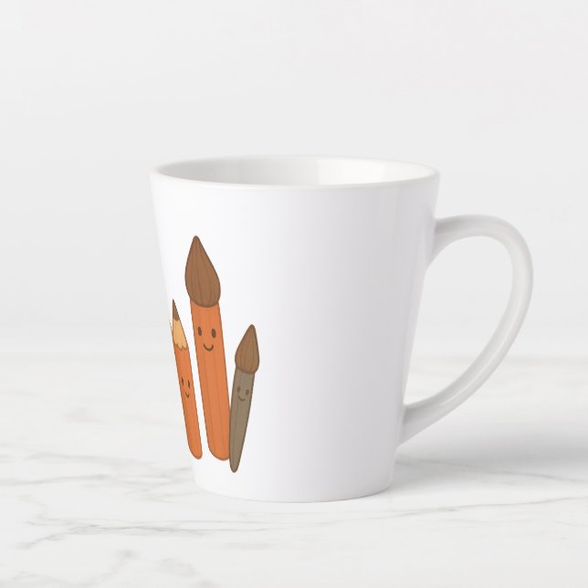Taza De Café Latte Herramientas escolares encantadoras - Transparente (Derecha)