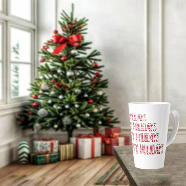 Taza De Café Latte HH Contra La Nieve (Definitely in the Holiday season with this HH Against Snow Latte Mug!)