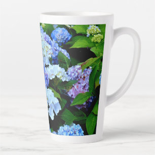Taza De Café Latte Hidrangeas azules Latte Mug