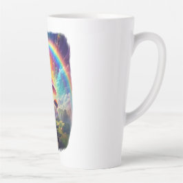 Taza De Café Latte Hielo arcoiris hongo Latte Mug