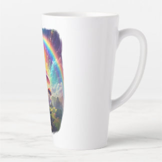Taza De Café Latte Hielo arcoiris hongo Latte Mug