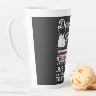 Taza De Café Latte Hija De Una Familia Militar Patriótica Veterana