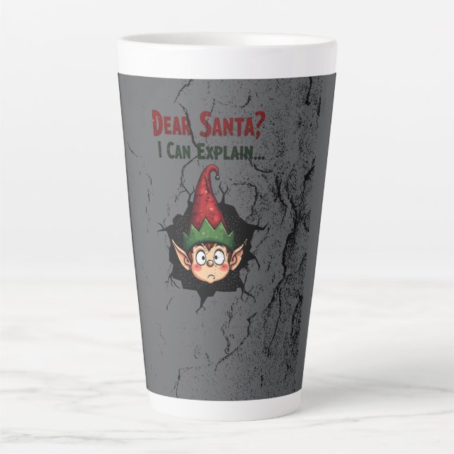 Taza De Café Latte Hilarious Elf Design - Mug (Anverso)
