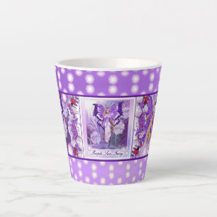 Taza De Café Latte Himno morado