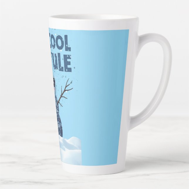 Taza De Café Latte Hip Snowman Holiday Design - Mugs (Derecha)