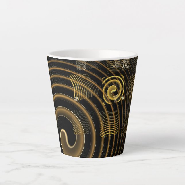 Taza De Café Latte Hipnosis Arte abstracto (Anverso)