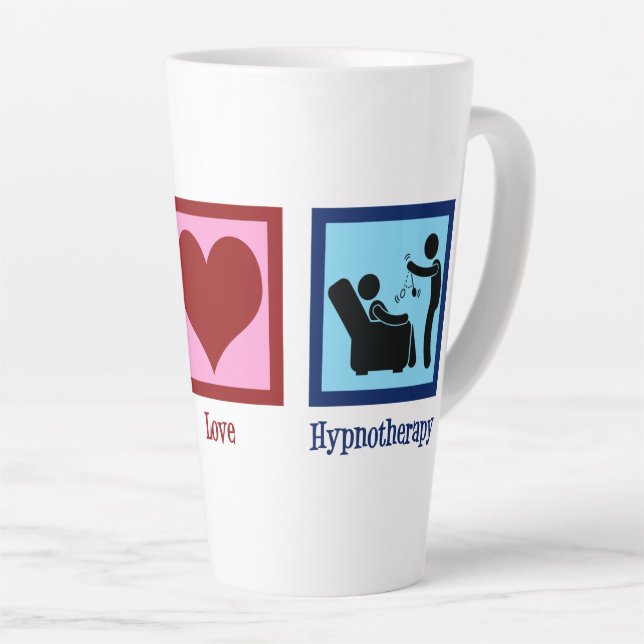 Taza De Café Latte Hipnoterapeuta Paz Amor Hipnoterapia (Ángulo derecho)