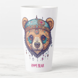 Taza De Café Latte Hippie Bear I