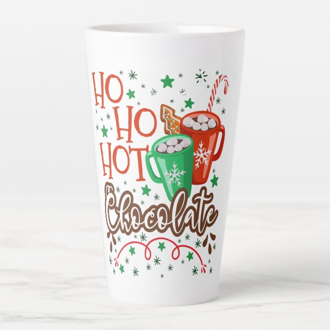 Taza De Café Latte HO HO HOT Chocolate – Sweet & Festive Holiday Fun (Anverso)