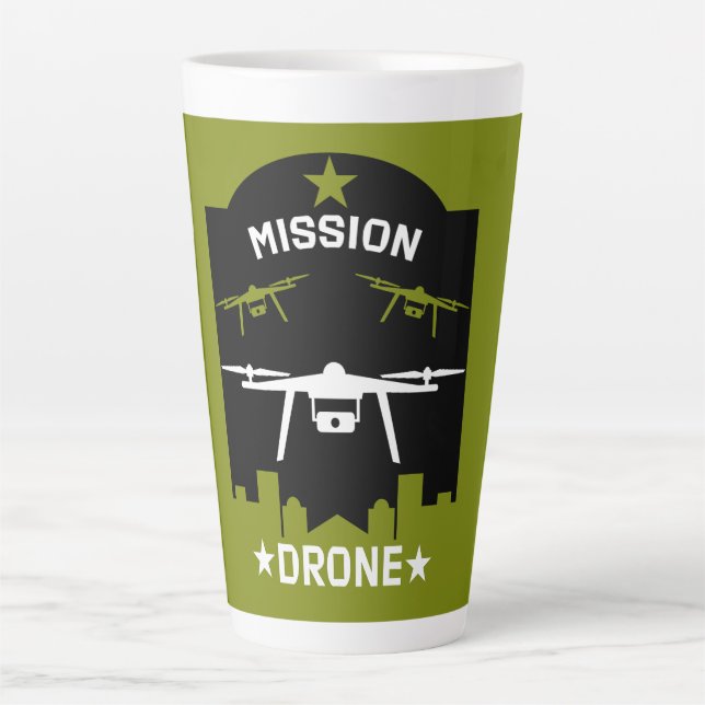 Taza De Café Latte Hobby Drone Pilot (Anverso)
