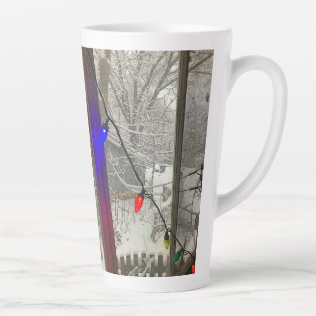 Taza De Café Latte Hogar De Las Fiestas Latte Mug (Derecha)