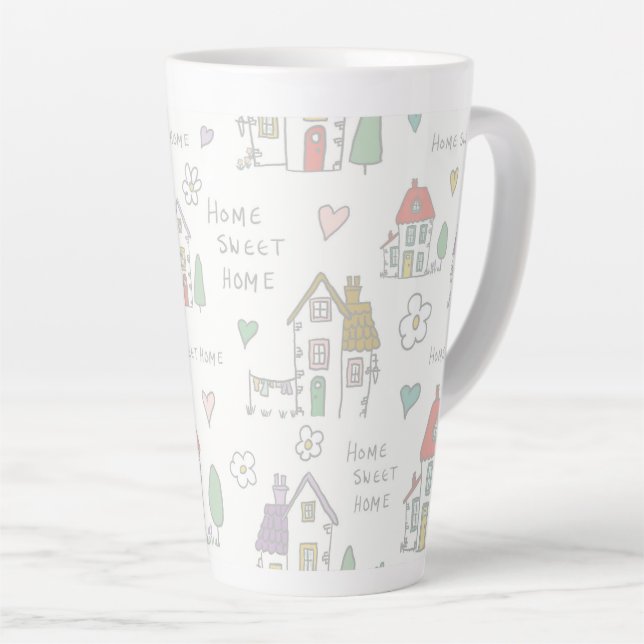 Taza De Café Latte Hogar dulce hogar  (Ángulo derecho)