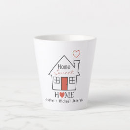 Taza De Café Latte Hogar dulce personalizado